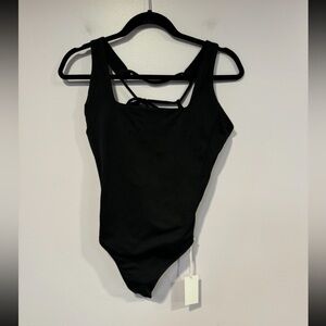 Black square neck Isla Movement open back bodysuit